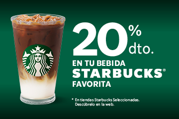 20% descuento en tu bebida Starbucks® favorita